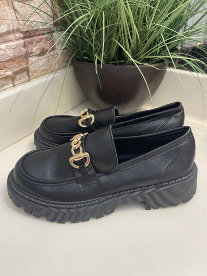 NEW Black Gold Platform Slip On Women sz 10