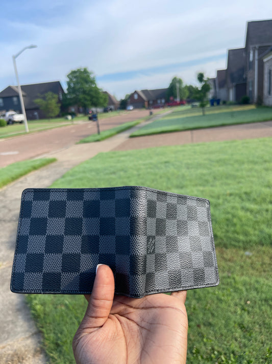 NEW black gray Wallet Men “LV”