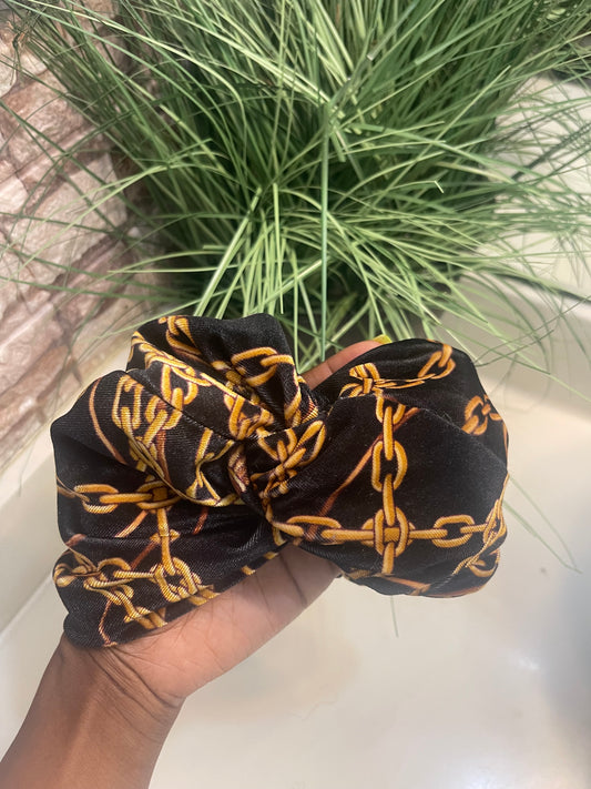Zara Black Gold Headband