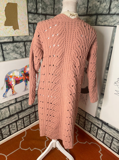 Moon & Madison Pink Cardigan Women sz Small