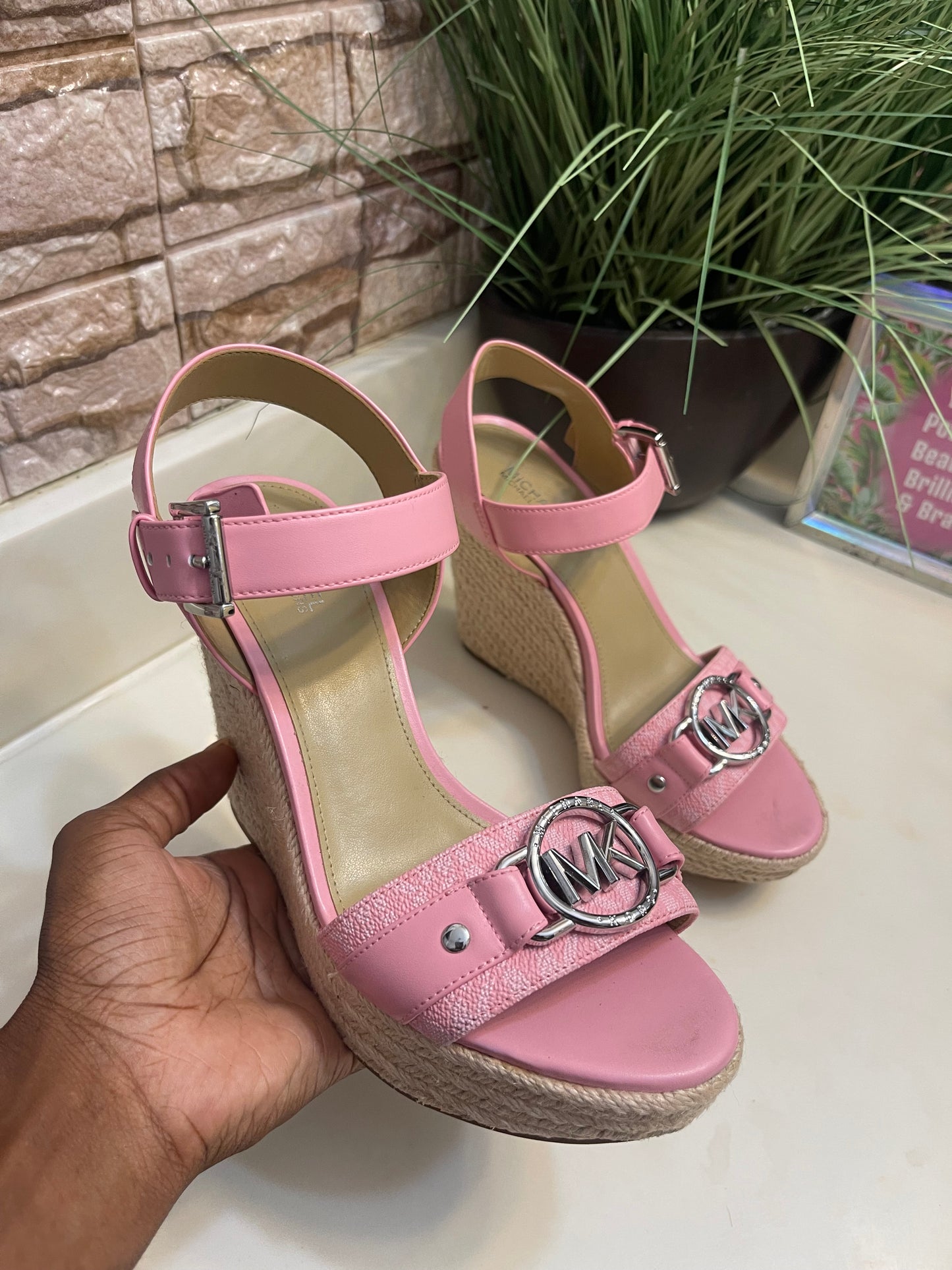 Michael Kors Pink Wedges Women sz 7