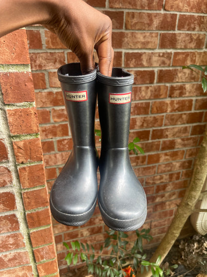 Hunter Boots Gray Girls sz 11 , Boys sz 10