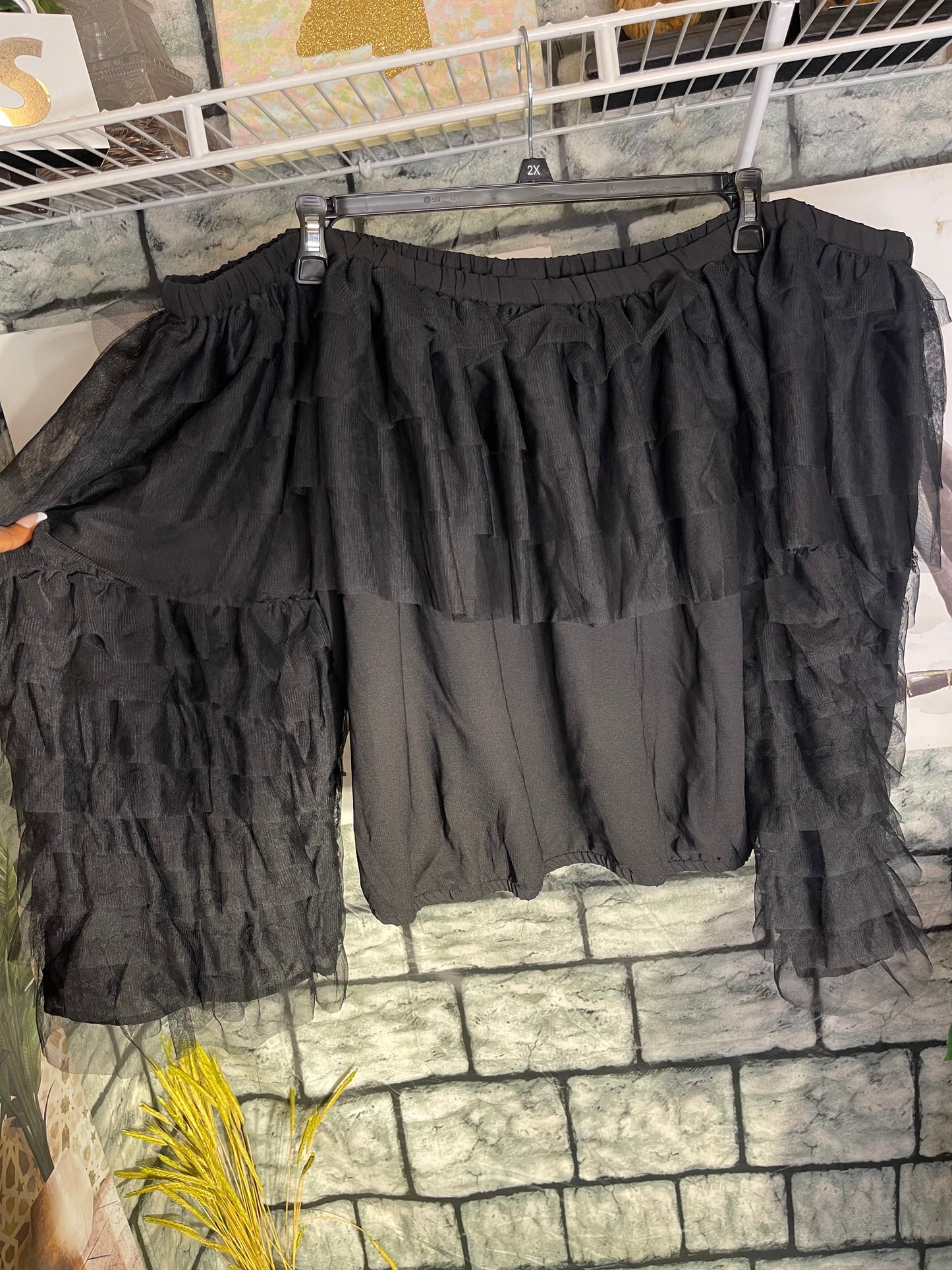 NEW Ashley Stewart Black Blouse Women sz 26/28