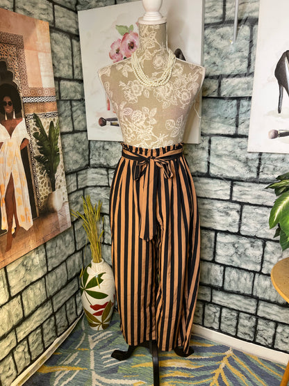 Shein Brown Black Pants Women sz XS