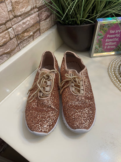 Forever Rose Gold Fashion Sneakers Women sz 7.5