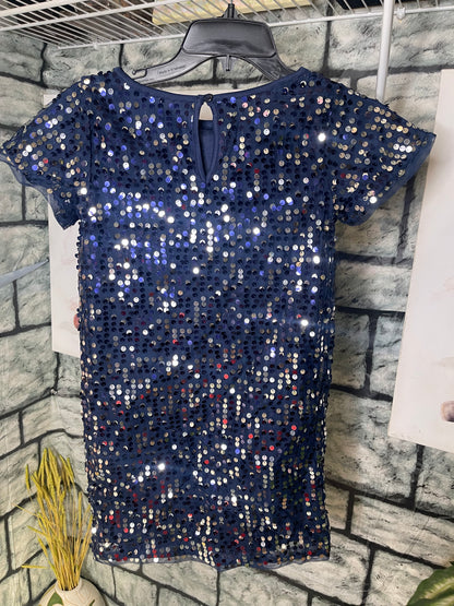 Wonder Nation Blue Sequin Dress Girls sz Medium 7/8