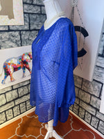 Daniel rainn blue blouse women sz 1XL