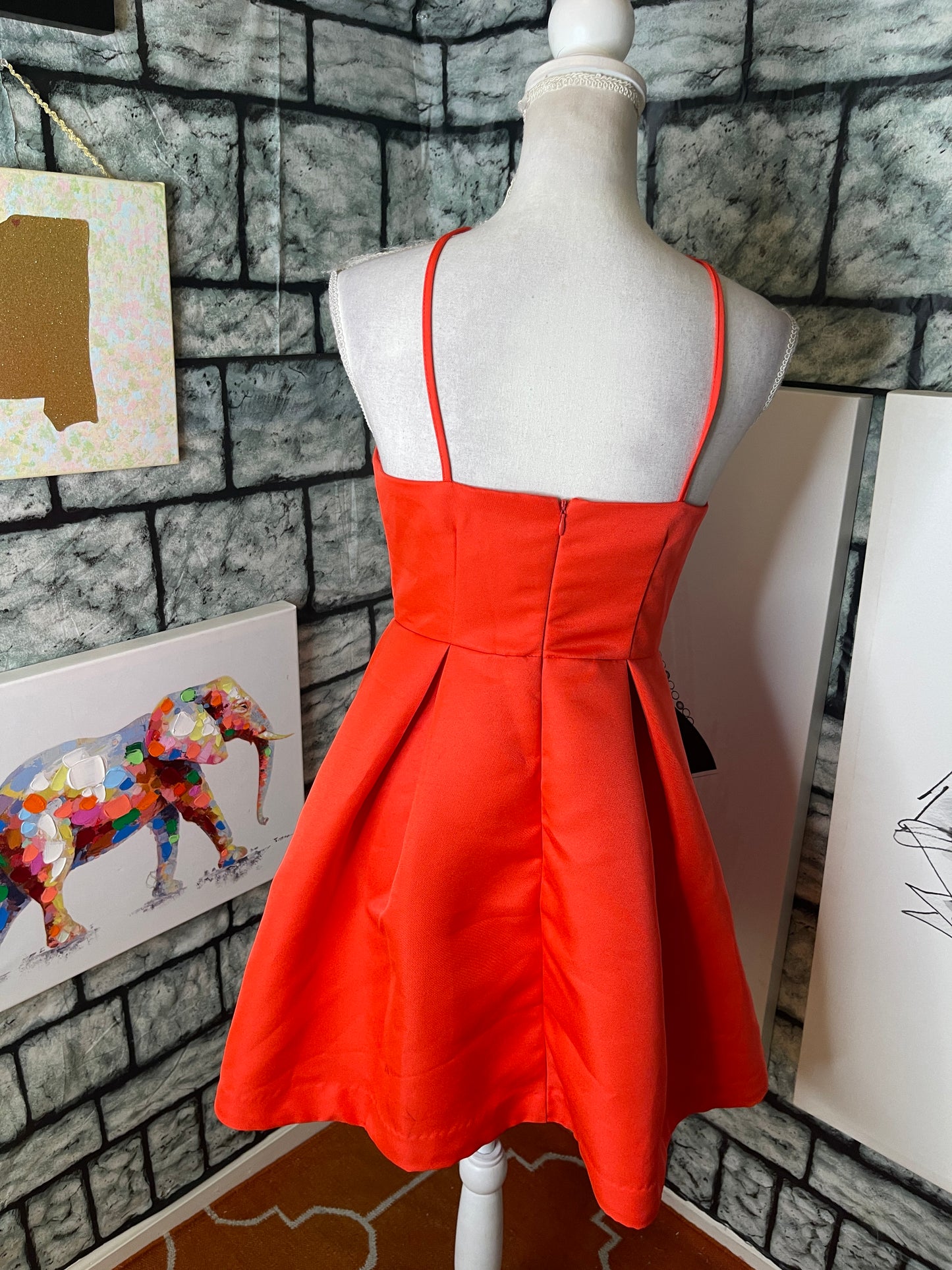 Mustard Orange Dress Women sz Medium