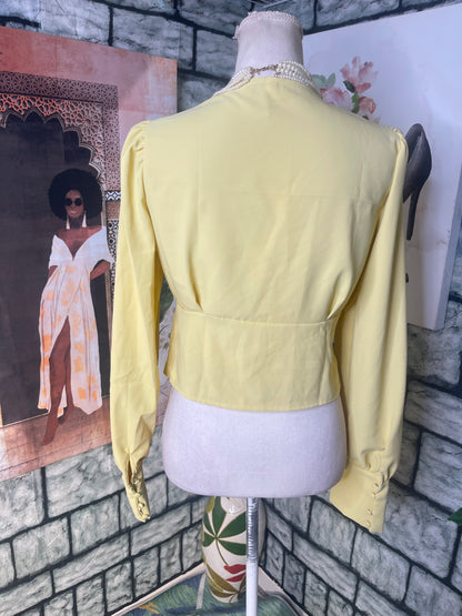 Yellow Blouse Women sz Small