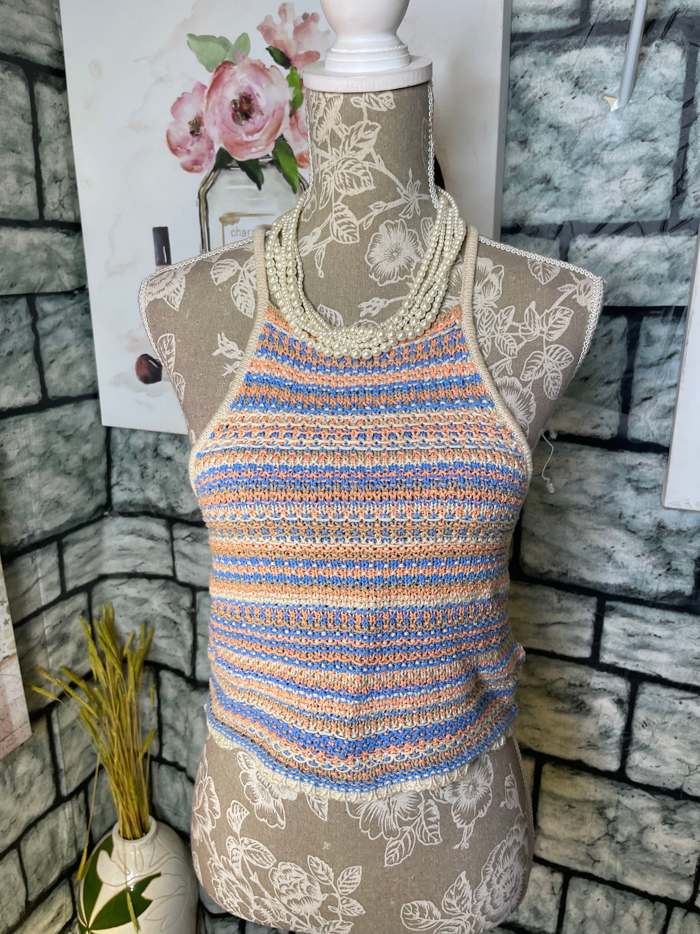 American Eagle Brown Knitted Top Women sz Medium