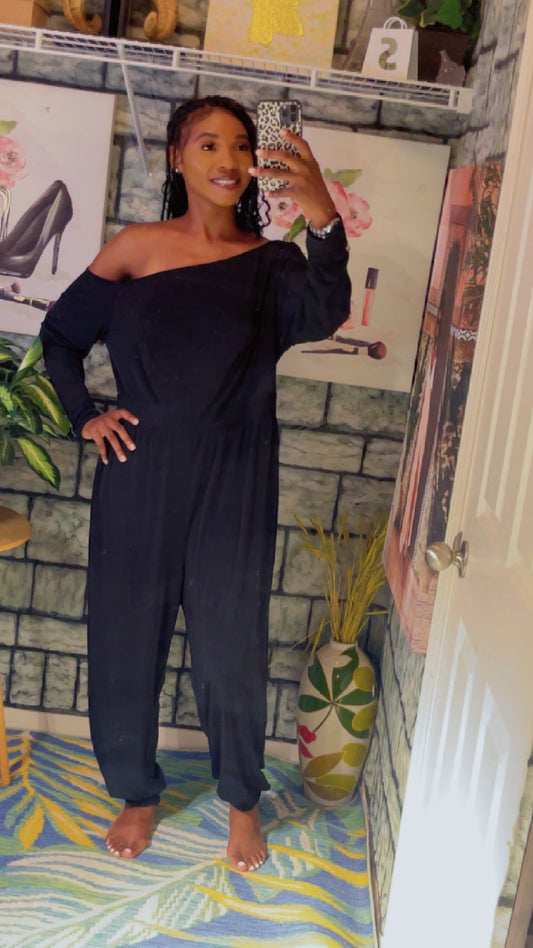 Monif C. Black Jumpsuit Women sz 1XL