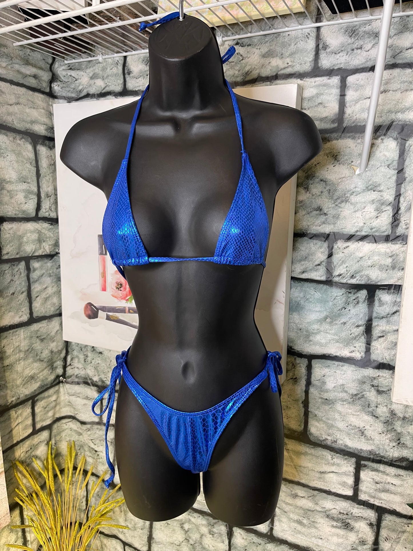 Blue 2 piece Swimsuit Women sz XS