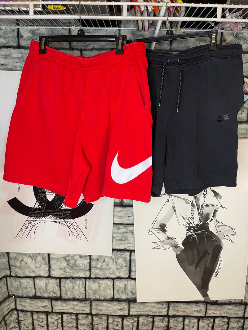 Nike Bundle 2 jogger shorts Black / Red Men sz XL