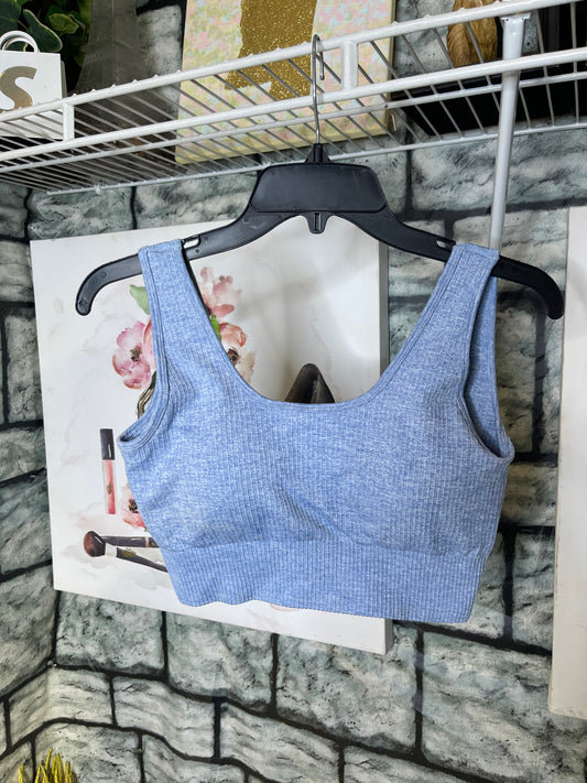 Mono B Blue Sports Bra Women sz Medium