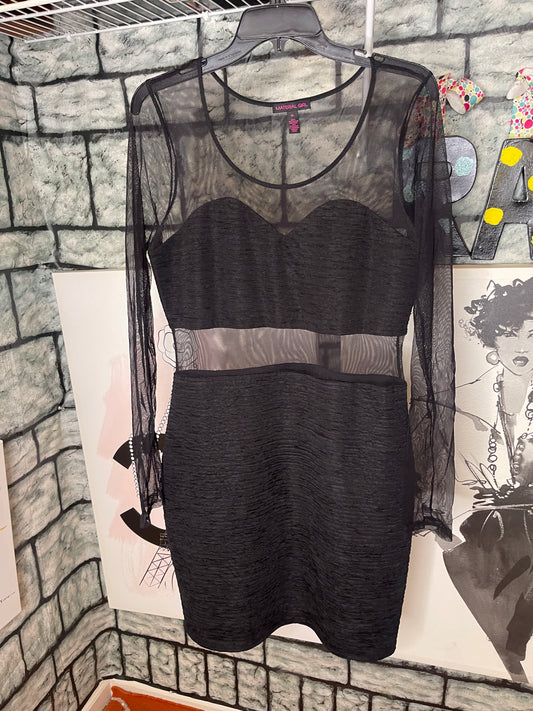Material Girl Black Dress Women sz XL