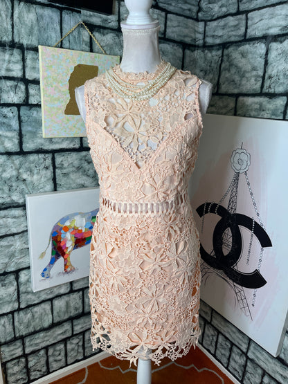 Main Stripe Pale Pink Dress Women sz Large
