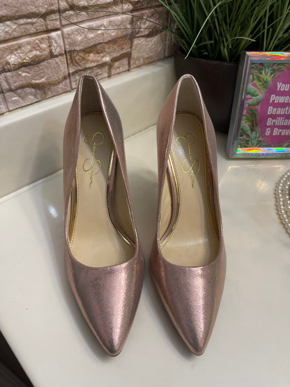 Jessica Simpson Rose Gold Heels Women sz 8.5