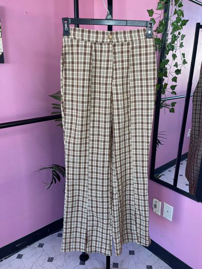 Shein Brown Wide Leg Pants Women sz Small