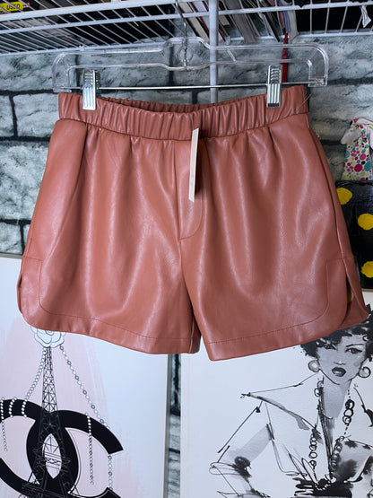 NEW A New Day Brown Faux Leather Shorts Women sz XS (Can fit a Small)