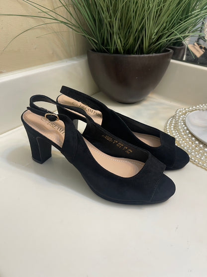 NEW Dream Pairs Black Low Heels Women sz 9