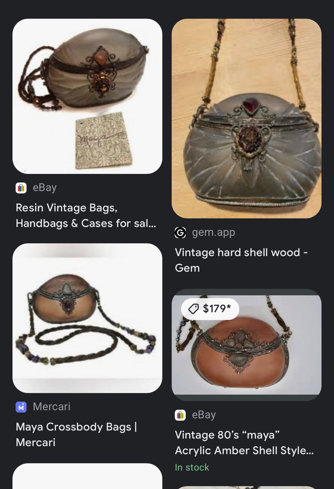Maya Hard Shell Handbag / Crossbody (see details)