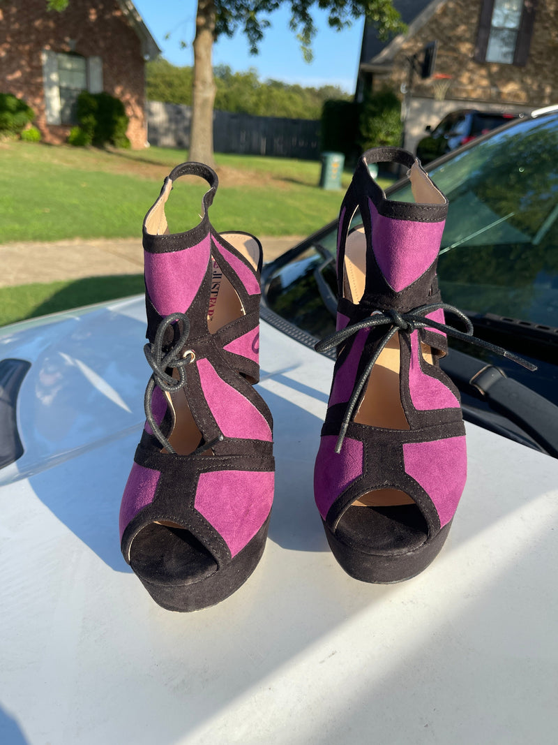 Just fab purple heels women sz 10
