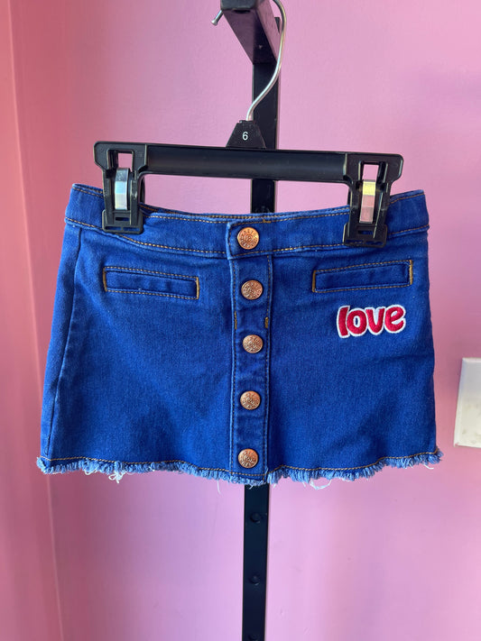 Blue "Love" Skirt Girls sz 2T