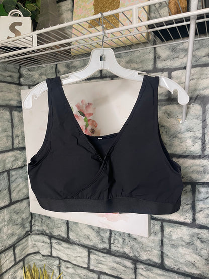 Black Top / Sports Bra Women sz XL