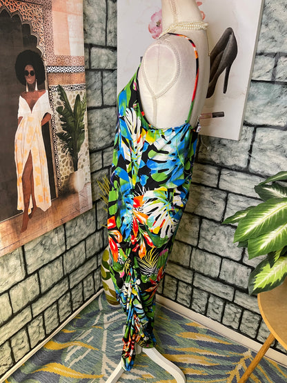 MadRag Tropical Dress with Cover Duster Women sz 3XL