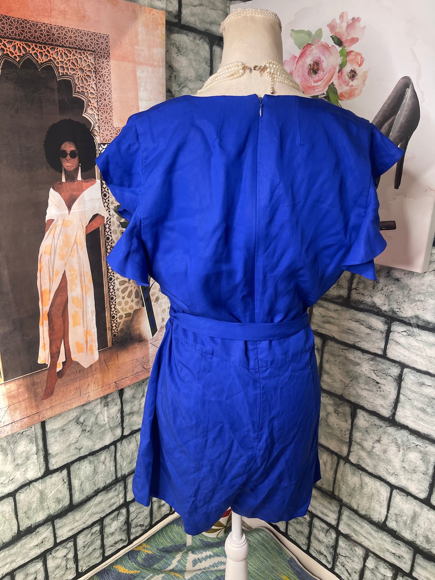 NEW Gianni Bini Blue Romper Women sz 12