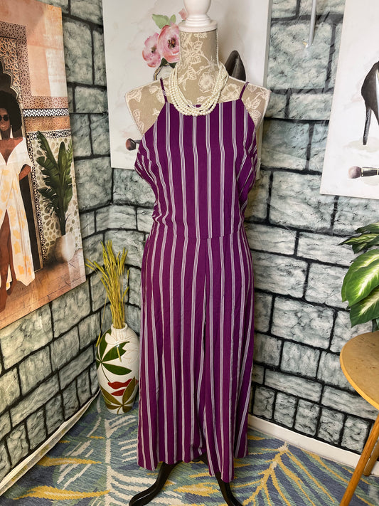GB Purple White Jumpsuit Women sz Large