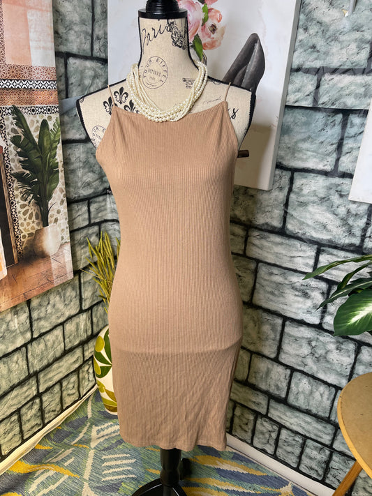 NEW H&M Tan Dress Women sz Medium