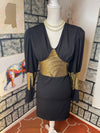 NEW Fashion Nova Black Gold Dress Women sz 1XL