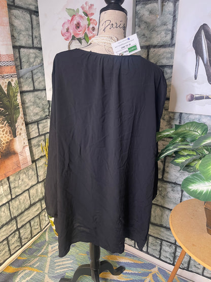 Old Navy Black Blouse Women sz 4XL