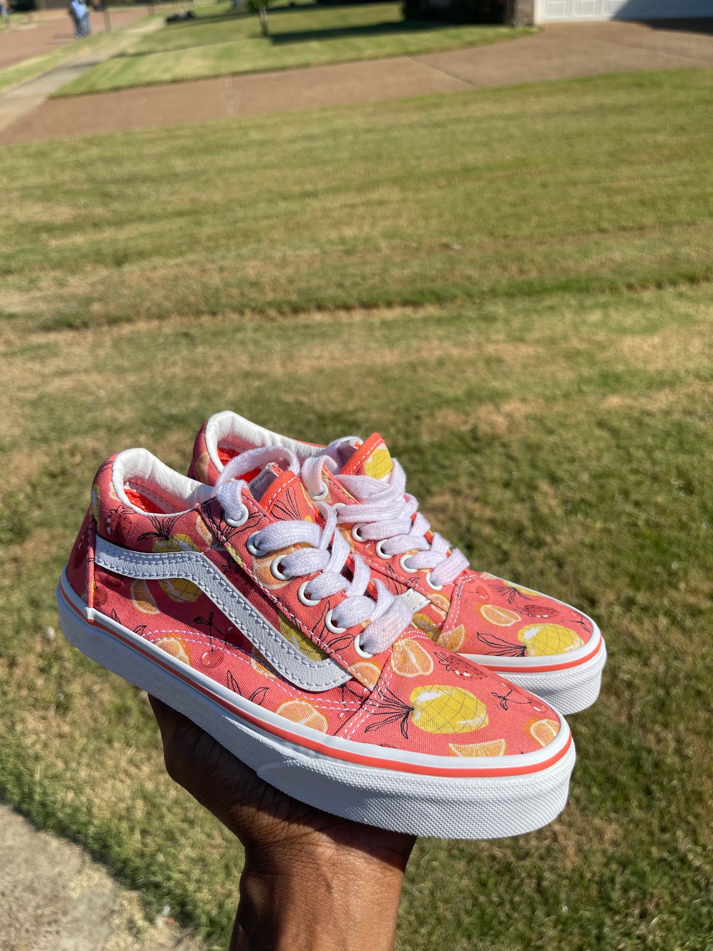 Vans Pink Fruity Sneakers Girls sz 2