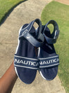 Nautica Blue White Sandals Women sz 10
