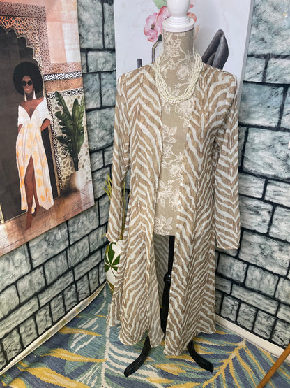 IconSwim Brown White Cover Top Women sz Medium