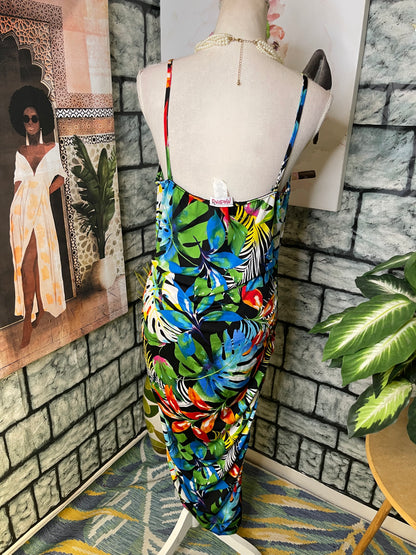 MadRag Tropical Dress with Cover Duster Women sz 3XL