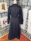 Black ruffle blouse with tail women sz XL