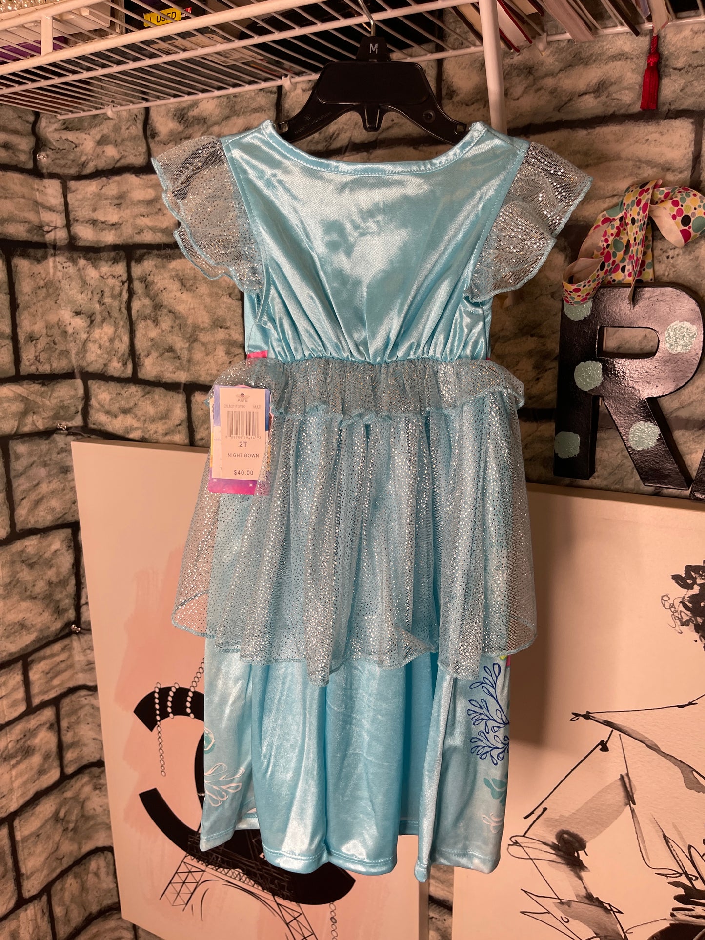 NEW Disney Princess Blue Night Gown Girls sz 2T