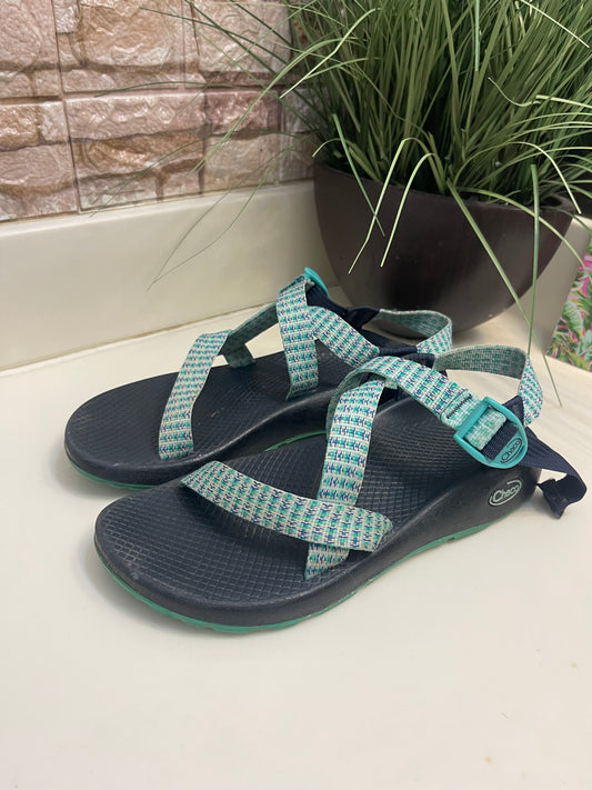 Chaco Blue Green Sandals Women sz 8