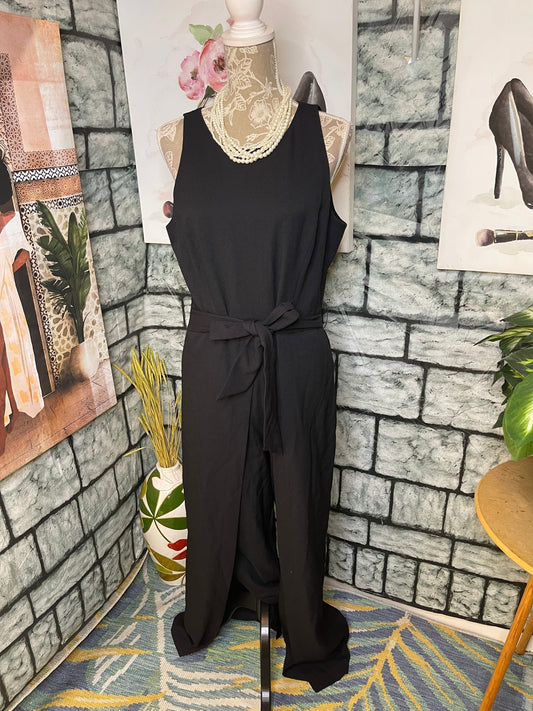 INC Black Jumpsuit Women sz 10