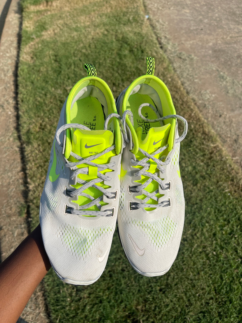 Nike white neon green women sz 10