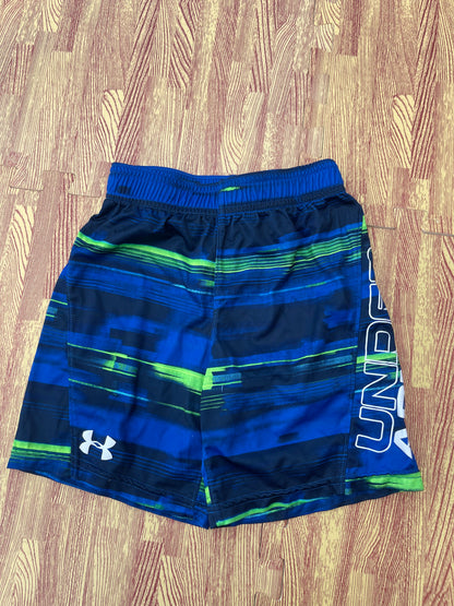 Under Armour Blue Green Shorts Boys sz 5