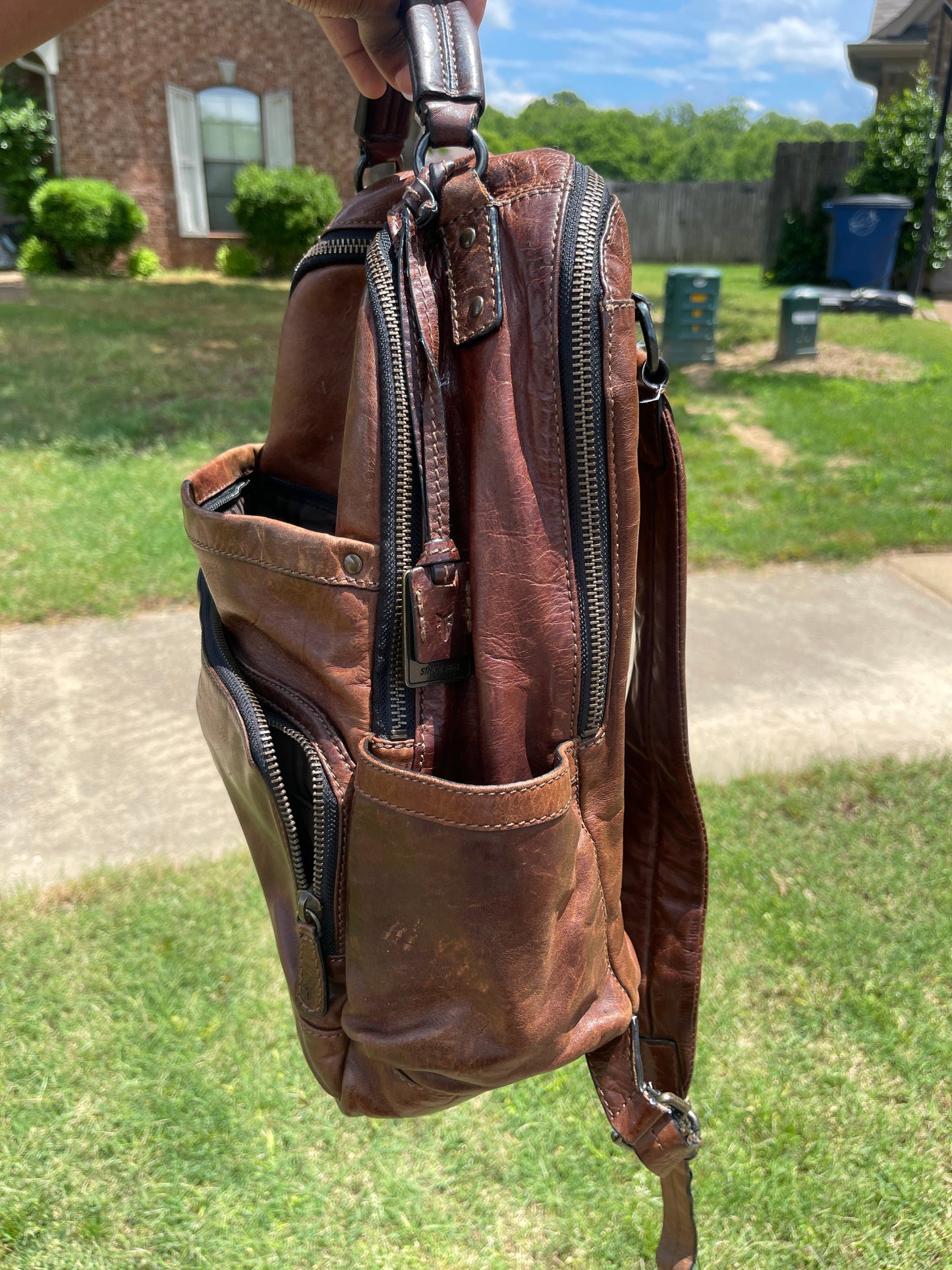 Frye Leather Backpack Brown