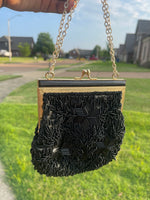 black beaded small bag