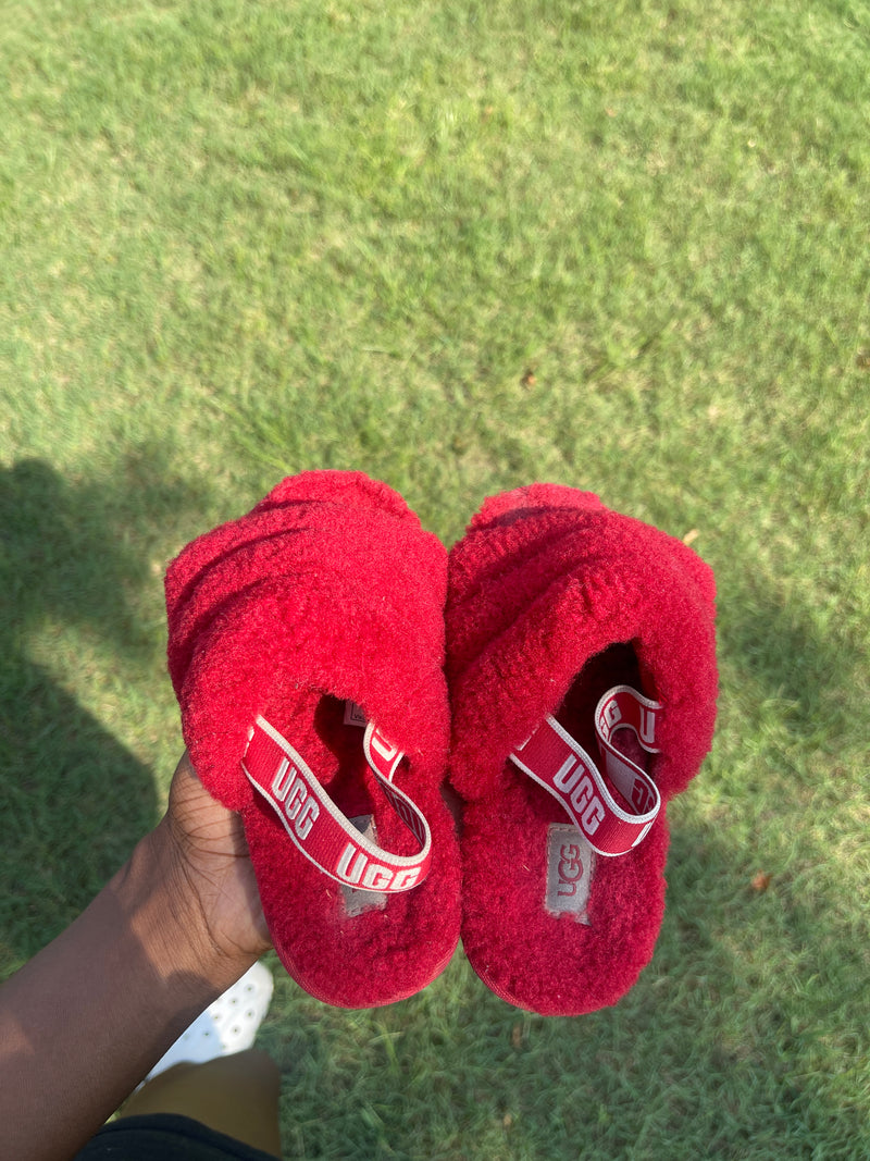Ugg sandals red girls sz 11