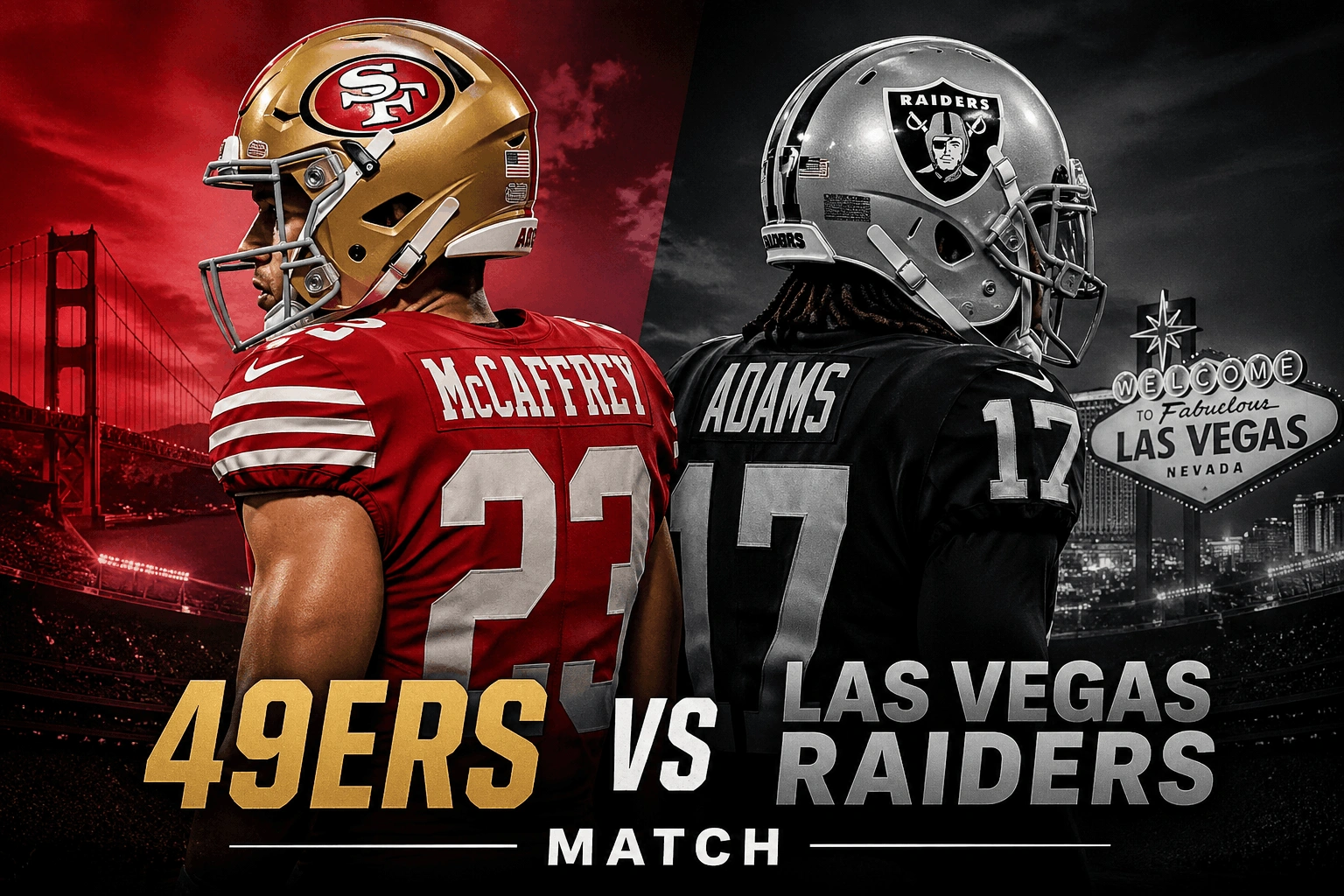 49ers vs Las Vegas Raiders Match Player Stats