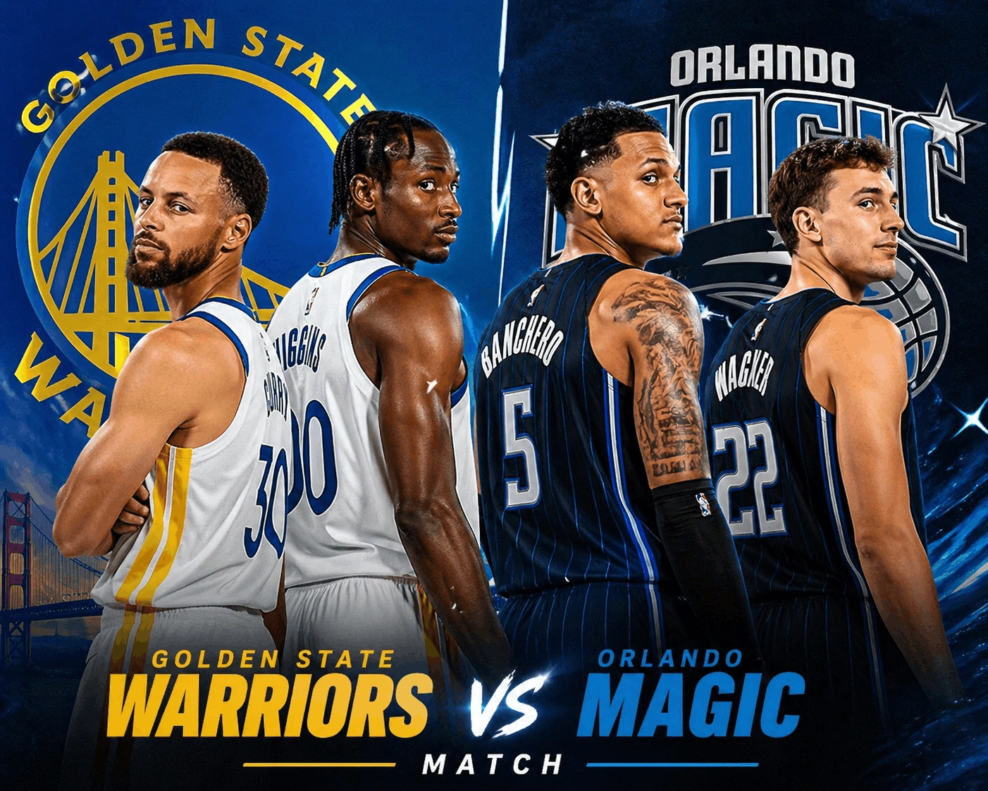 Golden State Warriors vs Orlando Magic Match Player Stats